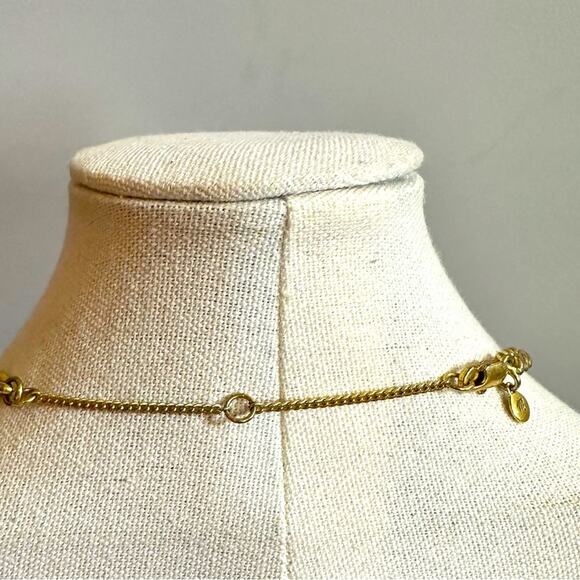Madewell Gold Chunky Curb Chain Necklace Preppy Casual Classic Jewelry - Picture 3 of 10